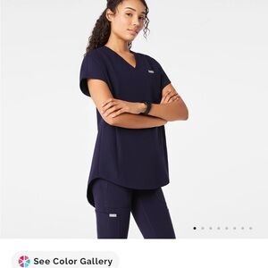 Figs Deep Blue V-Neck Tunic